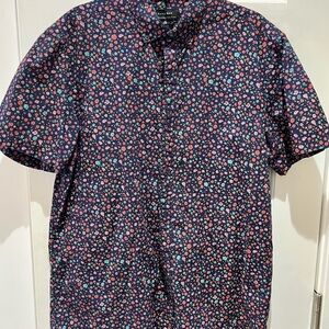 Zara Multicolor Floral Men's Shirt Med slim fit